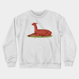 Alpaca Painting Hand Drawn Crewneck Sweatshirt